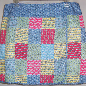 Vineyard Vines Patch Faux WrapCotton Skirt Fish